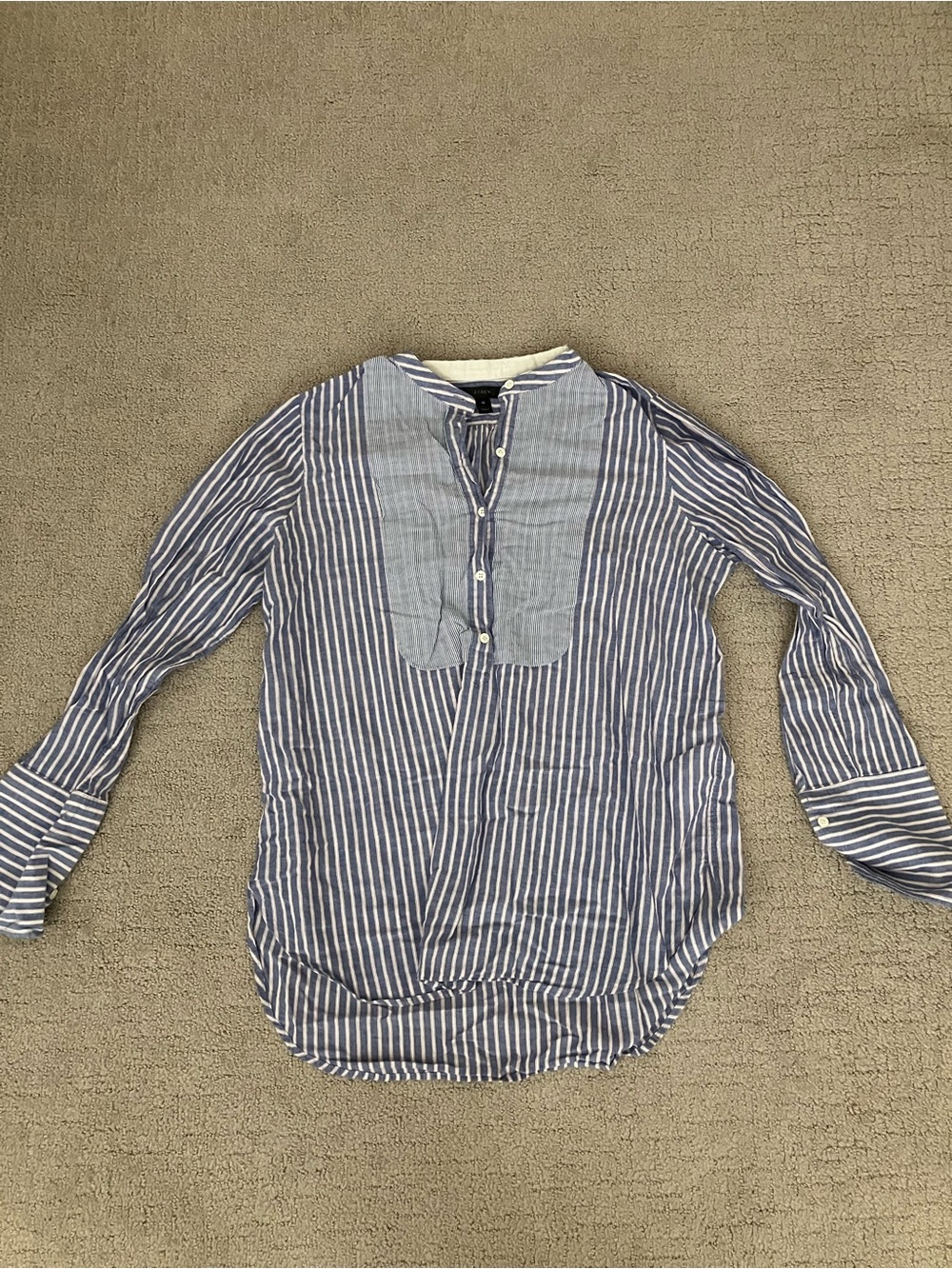 J. Crew Stripe Gauze Popover Shirt